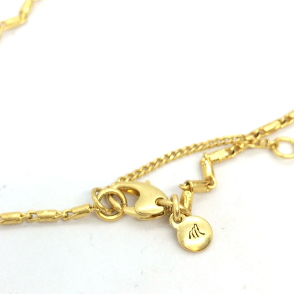 !!SOLD!! MADEWELL TOGGLE NECKLACE CHAIN GOLD TONE MINIMALIST QUIET LUXURY - Picture 12 of 13